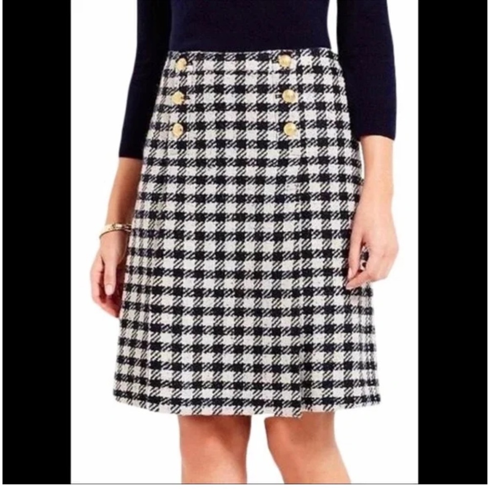 Talbots houndstooth wool blend A-Line Skirt- worn maybe 2-3times- retail 109